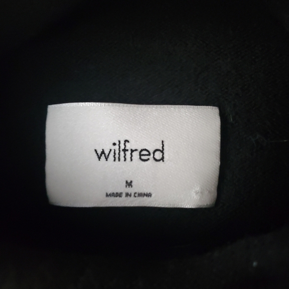 Aritzia Wilfred Cyprie Black Merino Wool Mockneck Sweater Size Medium - Picture 8 of 12